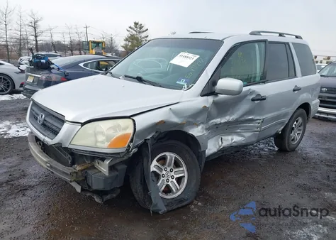 2005 Honda Pilot Ex из США, поврежденный, VIN 5FNYF18495B064044